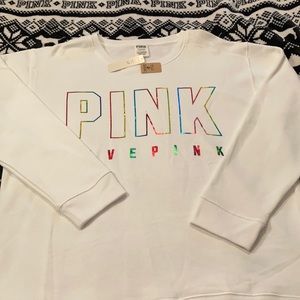 VS PINK RAINBOW PULLOVER